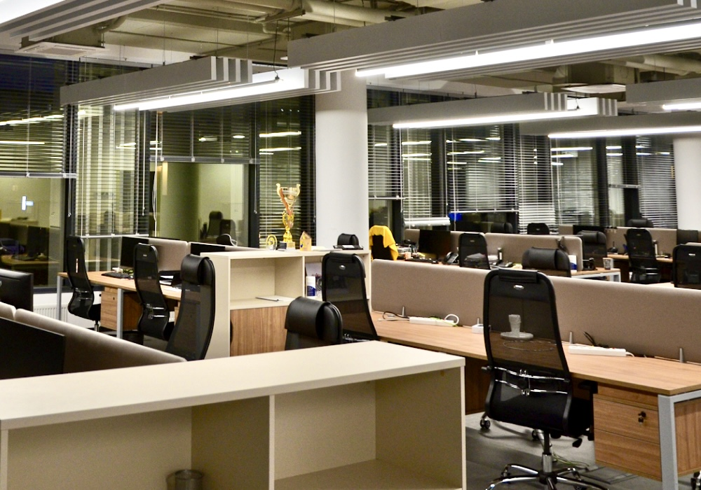 IEK lighting in the main office of IEK GROUP